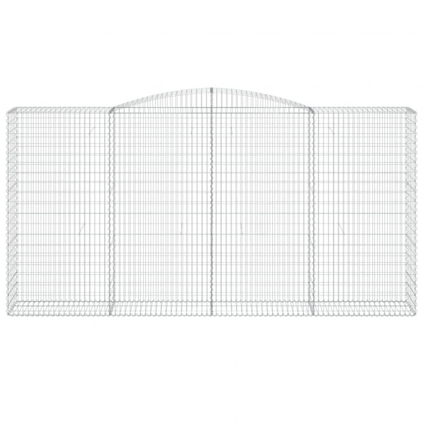 Cestas de gaviones 2 uds forma de arco hierro 400x50x200/220 cm M 4