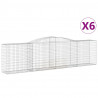 Cestos gabião arqueados 6pcs 400x50x100/120cm ferro galvanizado 2