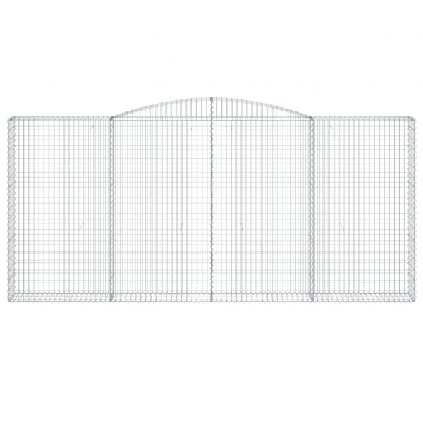 Cestos gabião arqueados 3pcs 400x30x180/200cm ferro galvanizado M 4