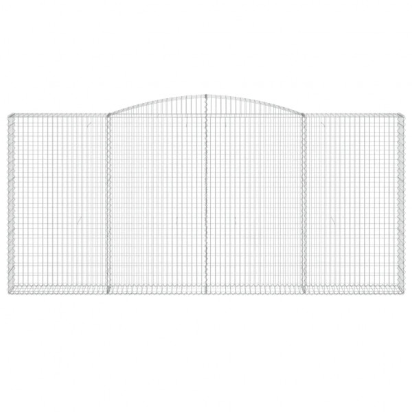 Cestas de gaviones 4 uds forma de arco hierro 400x30x180/200 cm M 4