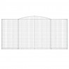 Cestos gabião arqueados 4pcs 400x30x180/200cm ferro galvanizado 4