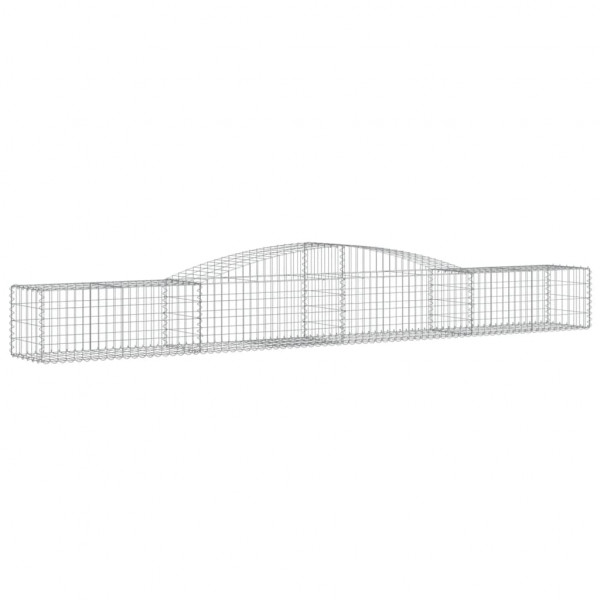 Cestos gabião arqueados 6 pcs 400x50x40/60 cm ferro galvanizado M 3