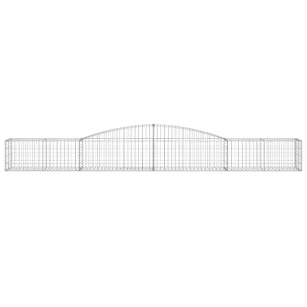 Cestas de gaviones 6 uds forma de arco hierro 400x50x40/60 cm M 4