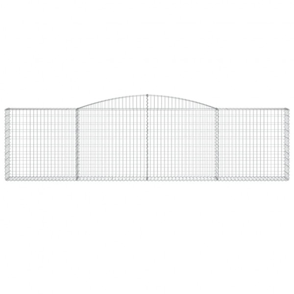 Cestas de gaviones 10 uds forma de arco hierro 400x30x100/120cm M 4