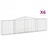 Cestos gabião arqueados 6pcs 400x30x100/120cm ferro galvanizado 2