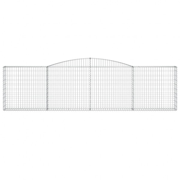 Cestos gabião arqueados 6pcs 400x30x100/120cm ferro galvanizado M 4