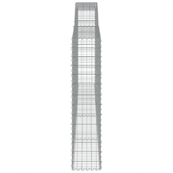 Cestas gaviones 5 uds forma de arco hierro 400x30x140/160 cm M 5