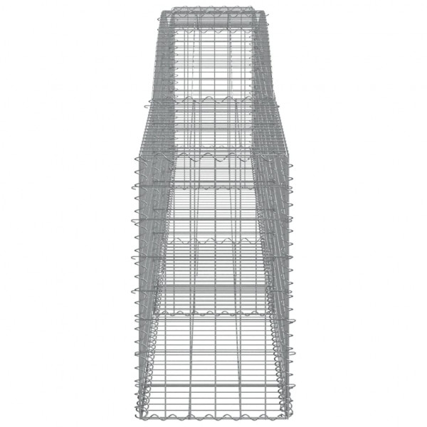 Cestos gabião arqueados 9 pcs 400x50x80/100cm ferro galvanizado M 5