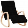 Silla mecedora de tela negro 1