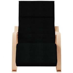 Silla mecedora de tela negro H