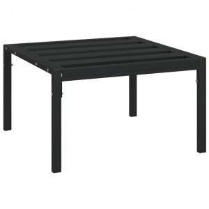 Mesa de centro para jardim 60x60x35 cm aço preto H