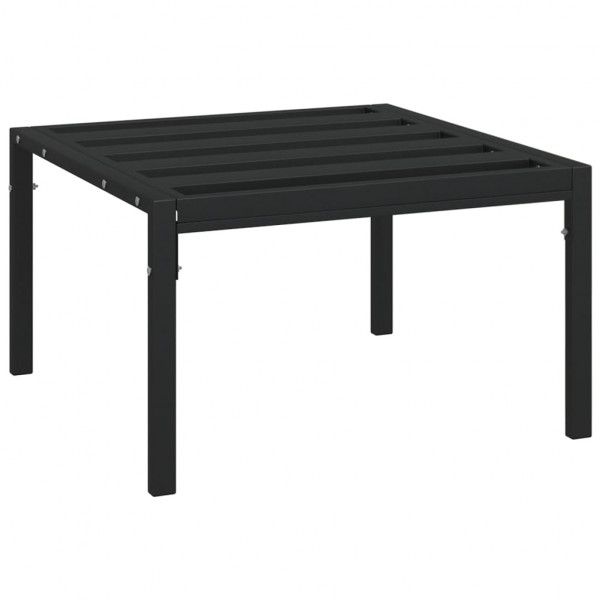 Mesa de centro para jardim 60x60x35 cm aço preto M 2