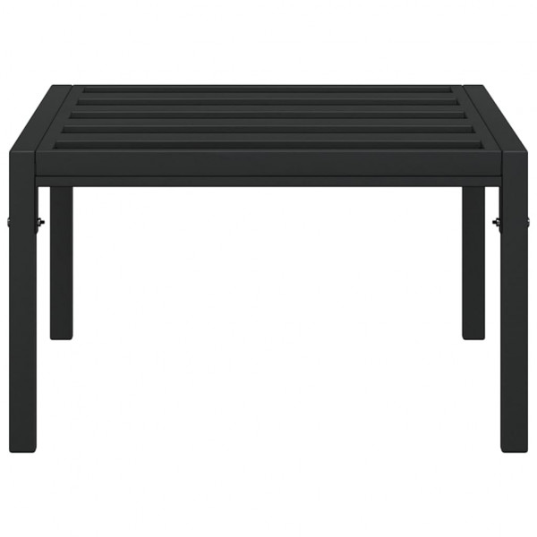Mesa de centro de jardín acero negro 60x60x35 cm M 3