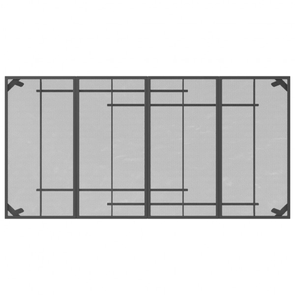 Mesa de jardín malla de acero gris antracita 200x100x72 cm M 5