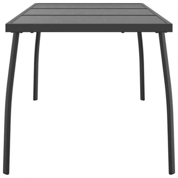 Mesa de jardín malla de acero gris antracita 165x80x72 cm M 4