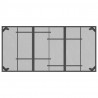 Mesa de jardín malla de acero gris antracita 165x80x72 cm 5