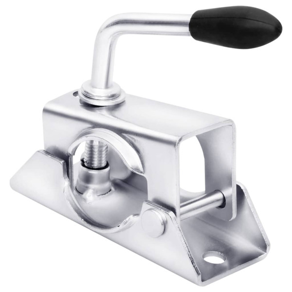 Abrazaderas rueda jockey 2 uds acero galvanizado 13.5x6.5x14 cm M 4