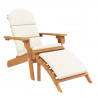 Silla de jardín Adirondack con reposapiés madera maciza acacia 2