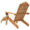 Silla de jardín Adirondack con reposapiés madera maciza acacia 5