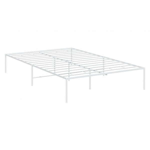 Estructura de cama de metal blanca 120x190 cm M 4