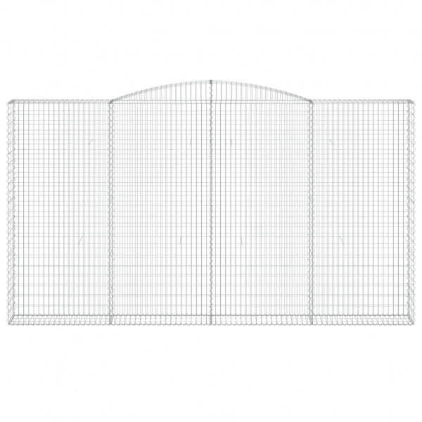 Cestas de gaviones 7 uds forma de arco hierro 400x30x220/240 cm M 4