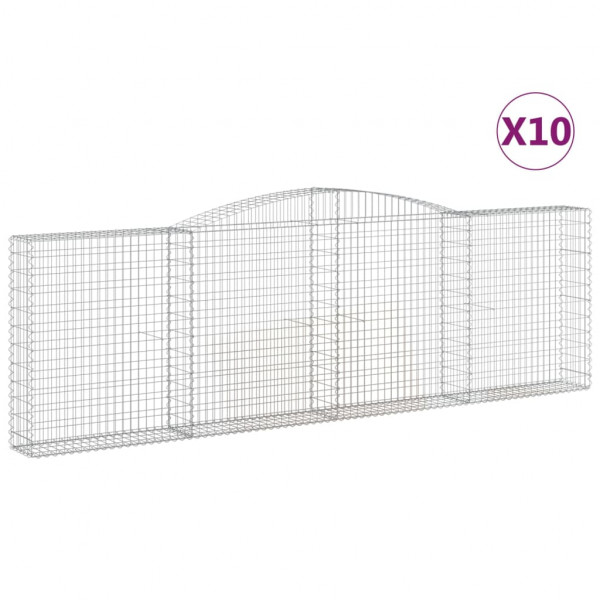Cestos gabião arqueados 10pcs 400x30x120/140 ferro galvanizado M 2