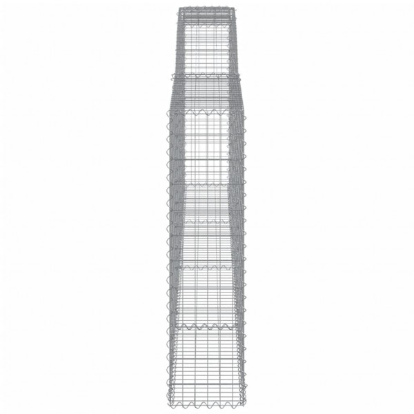 Cestas gaviones 10 uds forma de arco hierro 400x30x120/140 cm M 5