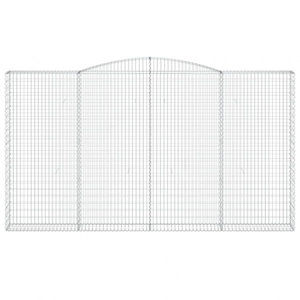 Cestas de gaviones 5 uds forma de arco hierro 400x30x220/240 cm M 4