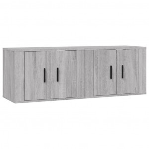 Móveis de TV de parede 2 pcs 57x34.5x40 cm cinzento sonoma H