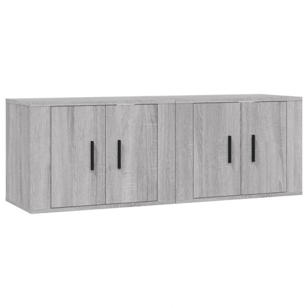 Móveis de TV de parede 2 pcs 57x34.5x40 cm cinzento sonoma M 2