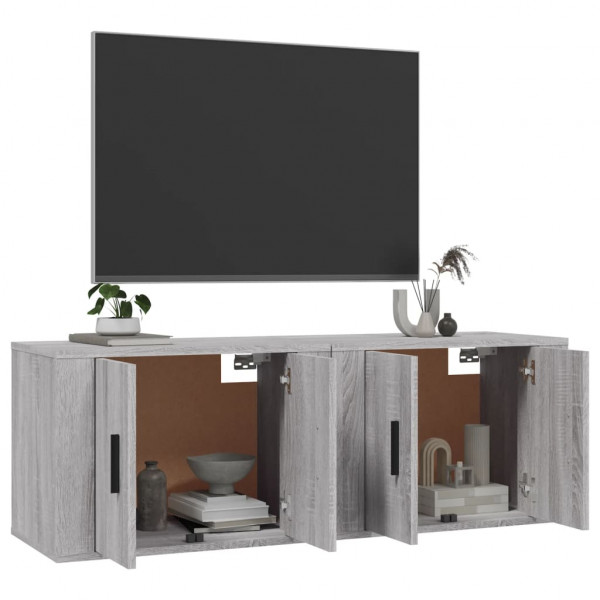 Móveis de TV de parede 2 pcs 57x34.5x40 cm cinzento sonoma M 3