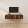 Muebles para TV de pared 2 uds roble ahumado 80x34.5x40 cm 1