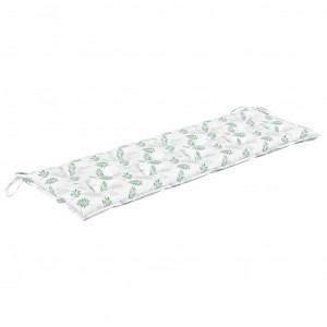 Almofadão banco jardim 150x50x7 cm tecido oxford padrão folhas H