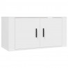 Set de muebles de TV 3 piezas madera contrachapada blanco 4