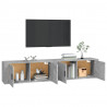 Muebles para TV de pared 2 uds gris hormigón 100x34.5x40 cm 3