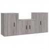 Set de muebles para TV 3 pzas madera contrachapada gris Sonoma 2