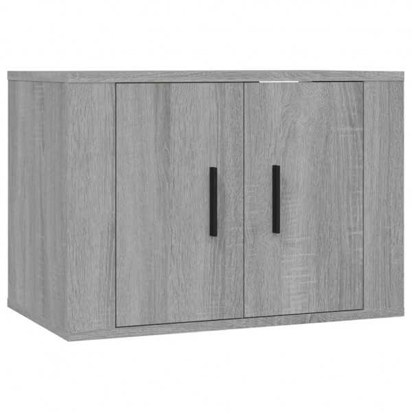 Set de muebles para TV 3 pzas madera contrachapada gris Sonoma M 4