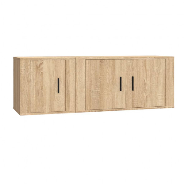 Set de muebles para TV 2 pzas madera contrachapada roble sonoma M 2