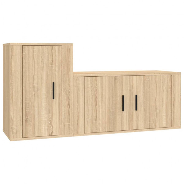 Set de muebles para TV 2 pzas madera contrachapada roble sonoma M 2