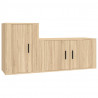 Set de muebles para TV 2 pzas madera contrachapada roble sonoma 2