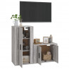 Set de muebles para TV 2 pzas madera contrachapada gris Sonoma 3