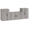 Set de muebles para TV 3 pzas madera contrachapada gris Sonoma 2