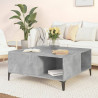 Mesa de centro madera contrachapada gris hormigón 80x80x36.5 cm 1