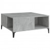 Mesa de centro madera contrachapada gris hormigón 80x80x36.5 cm 2