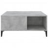 Mesa de centro madera contrachapada gris hormigón 80x80x36.5 cm 5