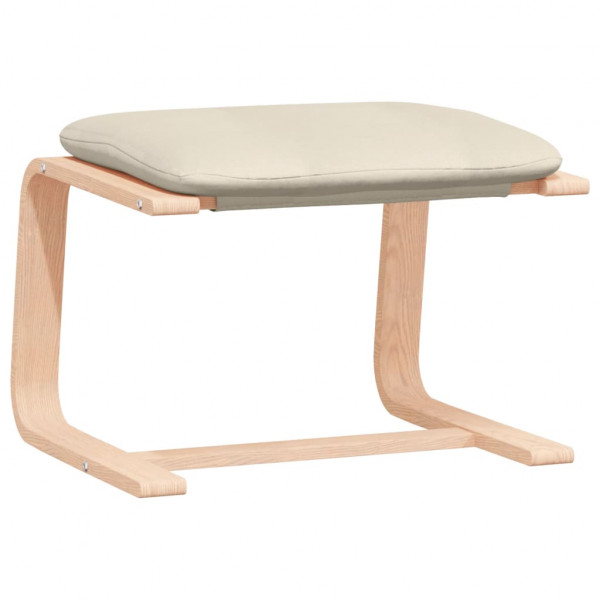 Apoio de pés 51x41x40 cm tecido cor creme M 2