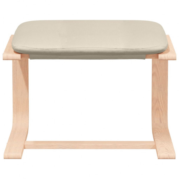 Apoio de pés 51x41x40 cm tecido cor creme M 4