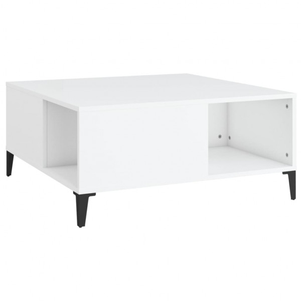 Mesa de centro madera contrachapada blanco 80x80x36.5 cm M 2