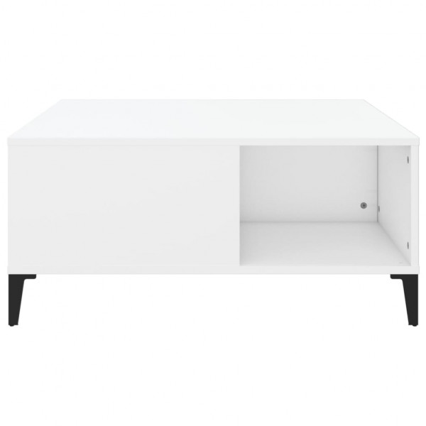 Mesa de centro madera contrachapada blanco 80x80x36.5 cm M 5