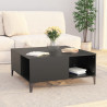 Mesa de centro madera contrachapada negro 80x80x36.5 cm 3